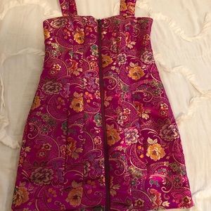 Pink dress with a floral dress (f21)